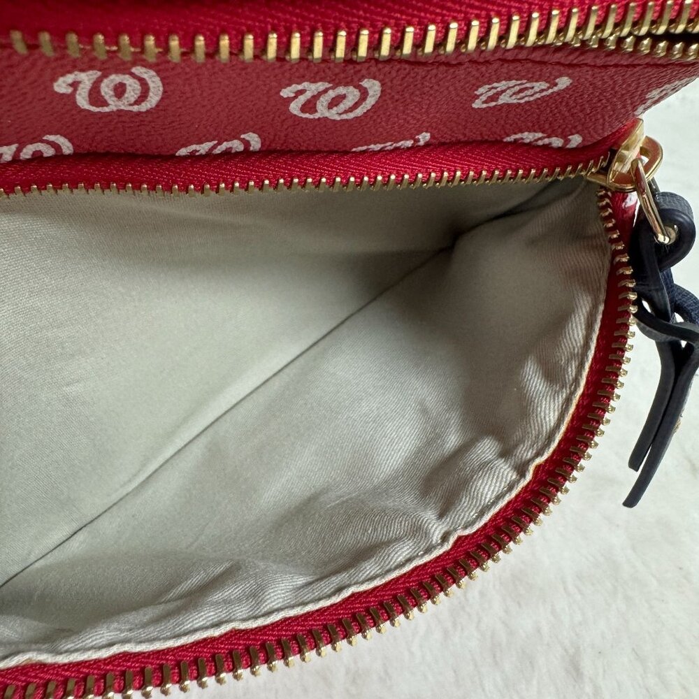 Dooney & Bourke Washington Nationals Crossbody Bag Red Triple Zip MLB - Picture 7 of 11